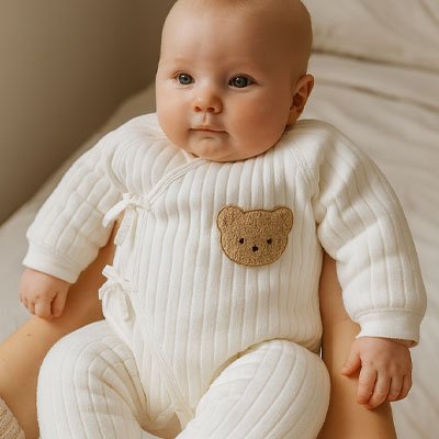 Bebe-fille-en_pyjama-bebe-tout-doux-regardant devant