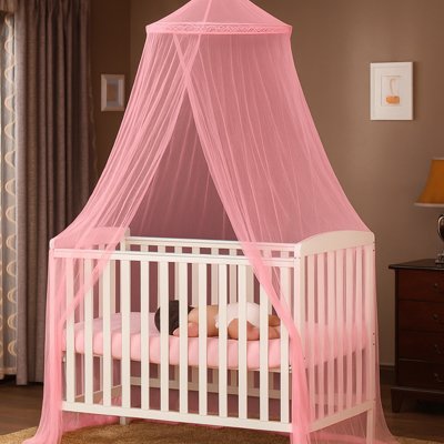 Ciel de lit bebe cocon apaisant Rose