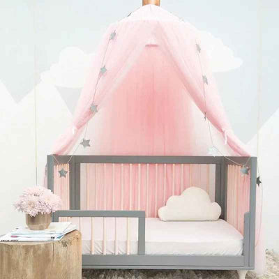 Ciel de lit bebe rose berceau