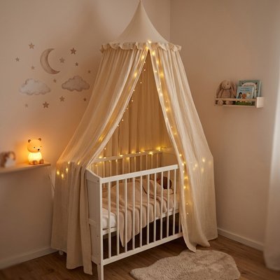 Ciel de lit cocon feerique beige