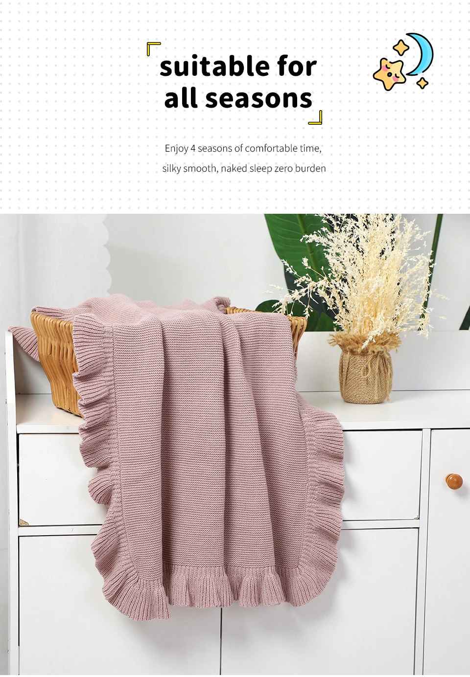 Couverture bebe en crochet violet
