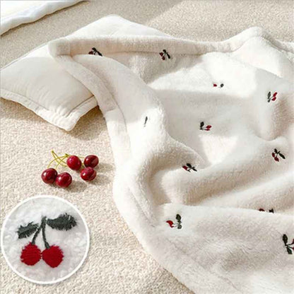 Couverture bebe polaire etale avec oreiller