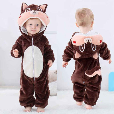 Pyjama bébé animal Brun fonce