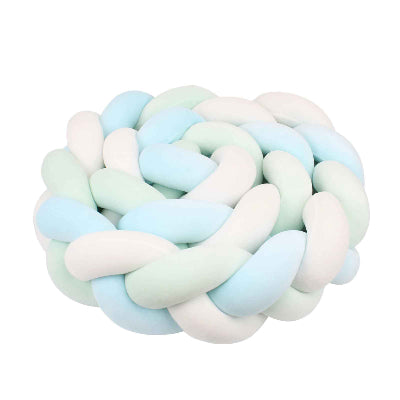 Tresse de lit Protect Cocon boule blanc vert bleu