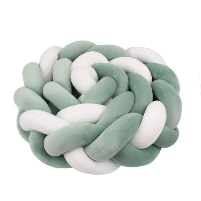 Tresse-de-lit-Protect-Cocon-boule-vert-blanc