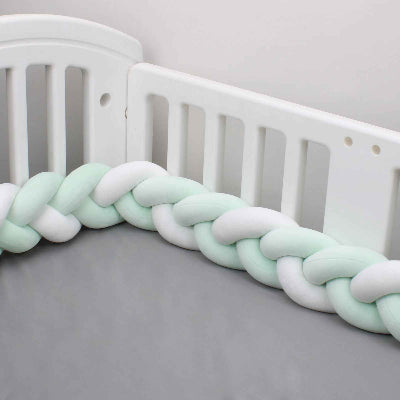 Tresse de lit protecteur blanc vert