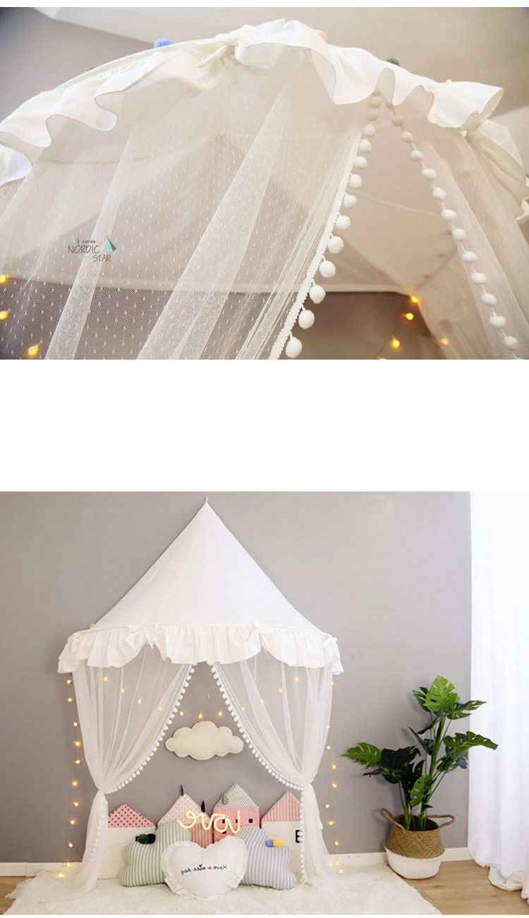 Ciel de lit cabane | Coton Naturel - Jardin BéBé