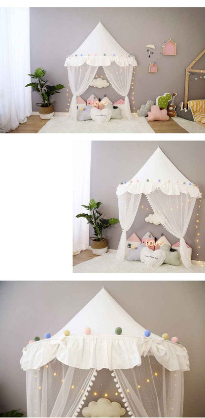 Ciel de lit cabane | Coton Naturel - Jardin BéBé