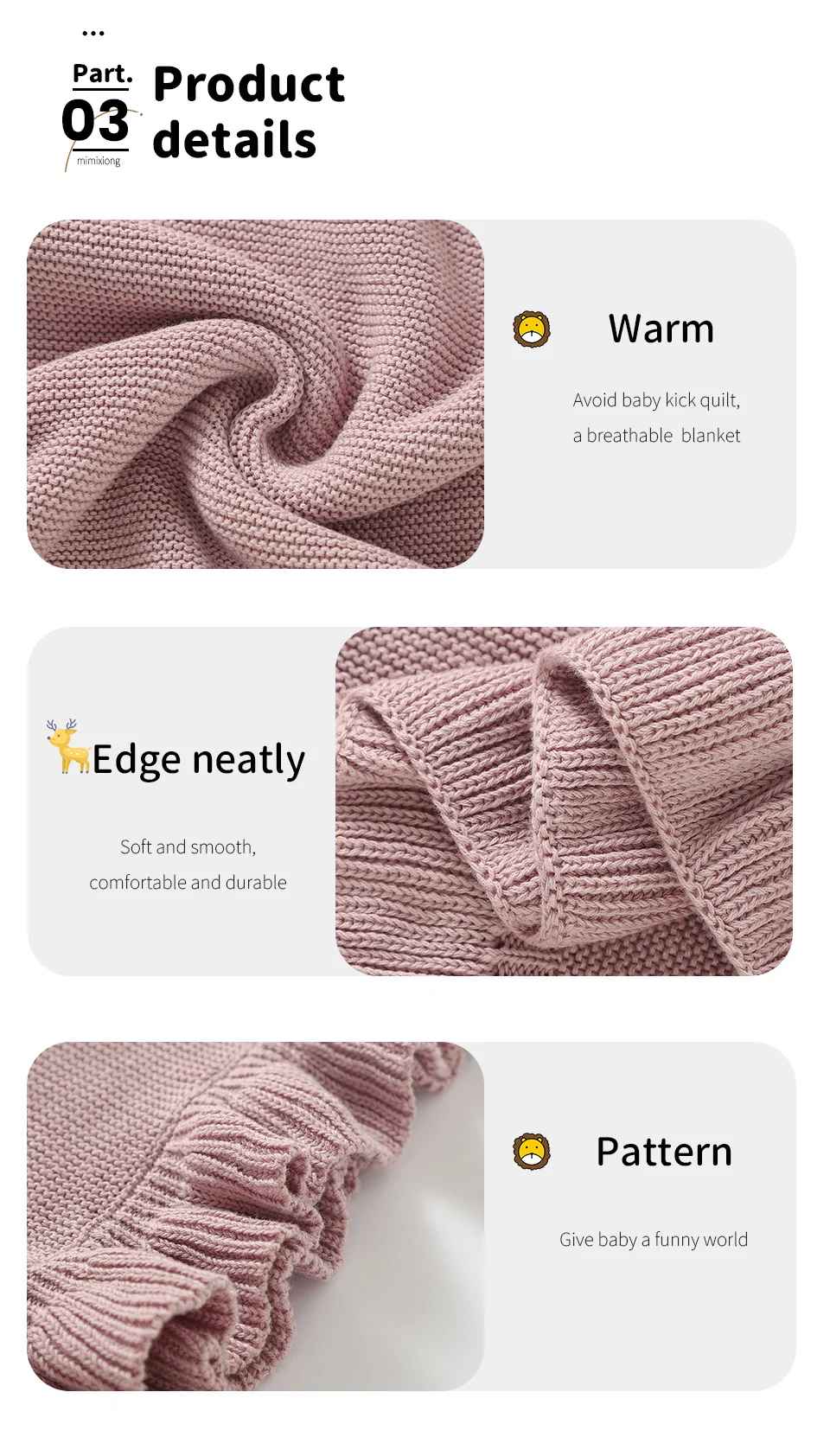 Couverture bebe en crochet | 4 Saisons - Jardin BéBé